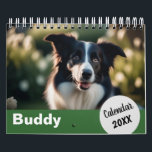 Personalised Dog Photos Pet Year Create Your Own Calendar<br><div class="desc">Create your own custom calendar, with your favourite photos of your dog, ready to enjoy throughout the year. Click 'Personalise' to add your own choice of cover photo, a picture for each month, your dog's name, and the year number. The stylish and simple calendar makes an ideal gift for dog...</div>