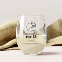 Personalised Dog Picture Wine Glass French Bulldog