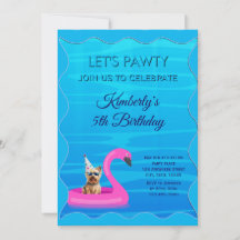 Personalised Dog Pool Pawty