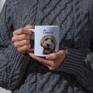 Personalised Dog Portrait Coffee with Custom Name Mug