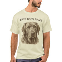 Personalised Dog Portrait T-Shirt, Custom Pet Name