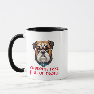 Personalised Dog Pun Coffee Mug, Funny Custom Text Mug