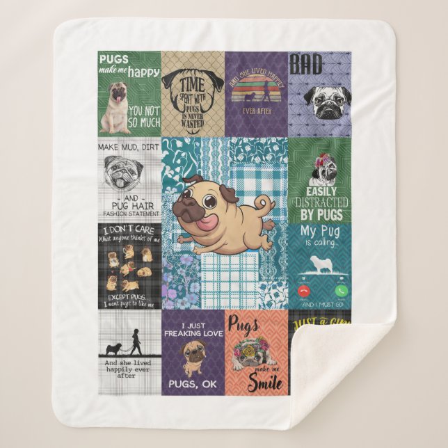 Personalised Dog Quilt Blanket (Front)