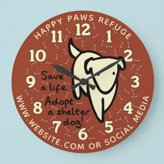 Personalised Dog Shelter Wall Clock