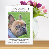 Personalised Dog Sitter Pet Care Pet Photo Thank