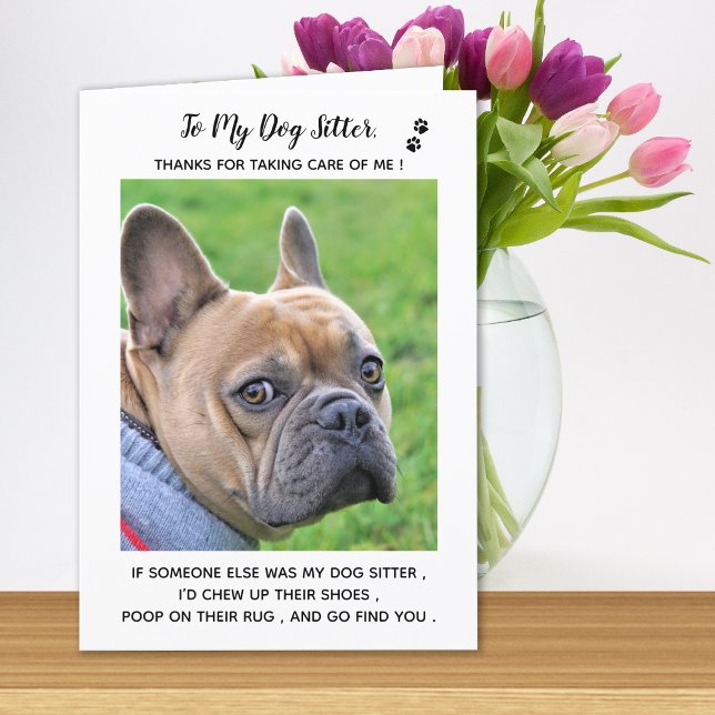  Personalised Dog Sitter Pet Care Pet Photo Thank  You Card (Creator Uploaded)