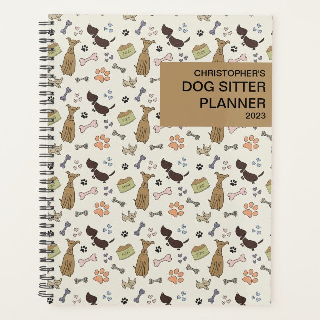 Personalised Dog Sitter Planner Business (Front)