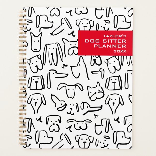 Personalised Dog Sitter Planner Business (Front)