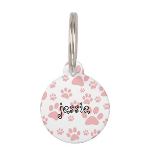 Personalised Dog Tag with Paw Print Design