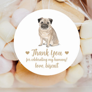 Personalised Dog Wedding Favour Stickers