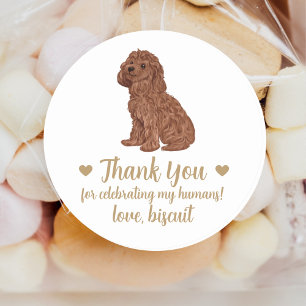 Personalised Dog Wedding Favour Stickers