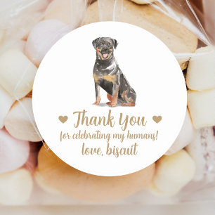 Personalised Dog Wedding Favour Stickers