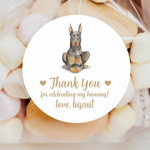 Personalised Dog Wedding Favour Stickers