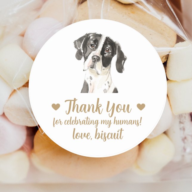 Personalised Dog Wedding Favour Stickers (Creator Uploaded)