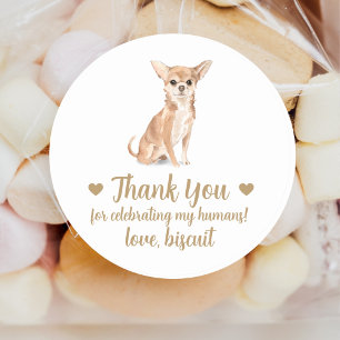 Personalised Dog Wedding Favour Stickers