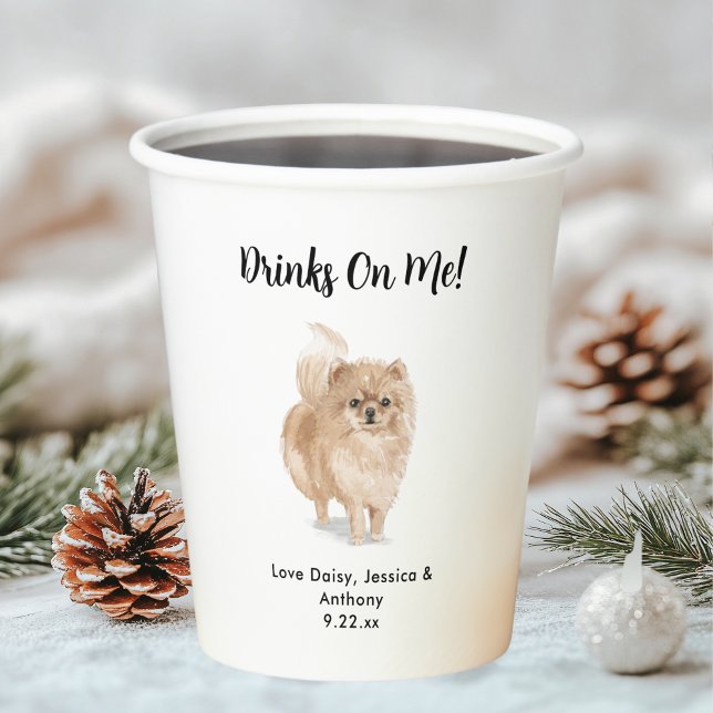 Personalised Dog Wedding Paper Cups (Creator Uploaded)