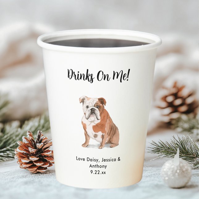 Personalised Dog Wedding Paper Cups (Creator Uploaded)