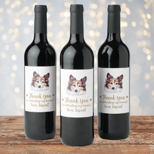 Personalised Dog Wedding Wine Label