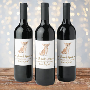 Personalised Dog Wedding Wine Label