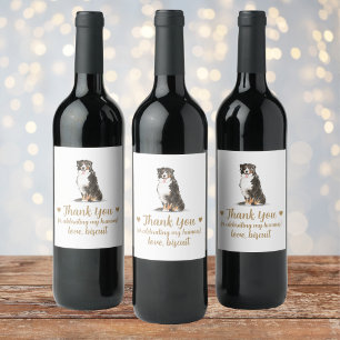 Personalised Dog Wedding Wine Label
