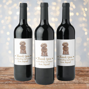 Personalised Dog Wedding Wine Label