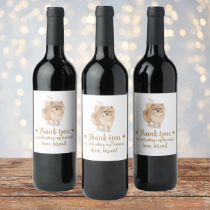 Personalised Dog Wedding Wine Label