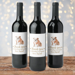 Personalised Dog Wedding Wine Label