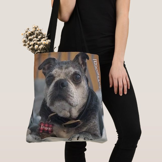 Personalised Doggy Tote With Pet Photo 🐶🖼️ Bag (Close Up)