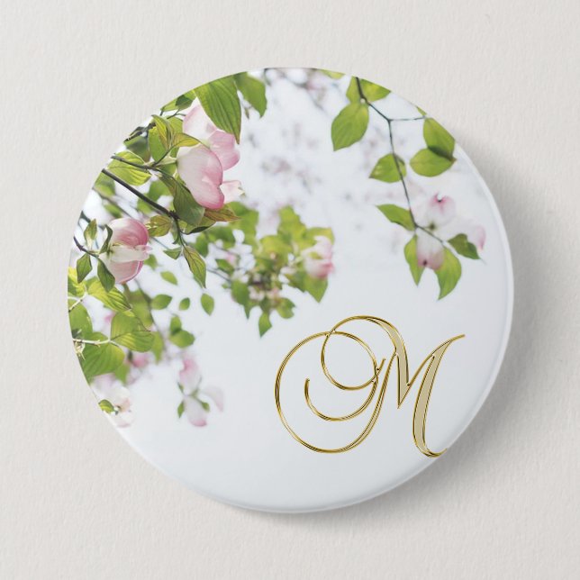 Personalised Dogwood Button (Front)