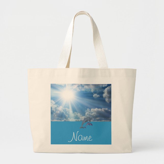 Personalised Dolphin Beach Bag (Front)