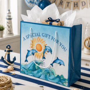 Personalised Dolphin Large Gift Bag