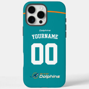 Personalised Dolphins Jersey American Football iPhone 16 Pro Max Case