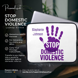 Personalised Domestic Violence Awareness Laptop Sleeve