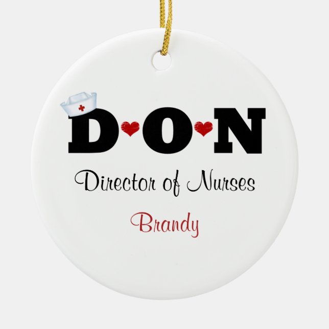 Personalised DON Nurse Ornament (Front)