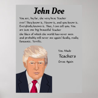 Personalised Donald Trump Poster