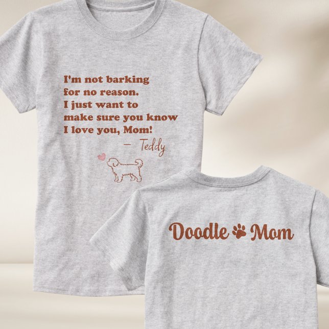 Personalised Doodle Mum T-shirt Custom name Gift (Creator Uploaded)