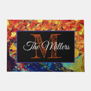Personalised doormat colourful