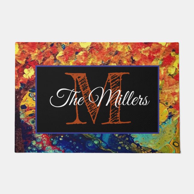 Personalised doormat colourful (Front)