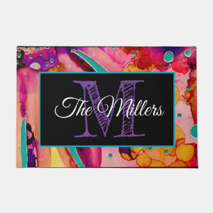 Personalised doormat colourful