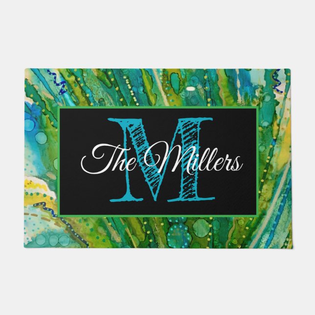 Personalised doormat colourful (Front)