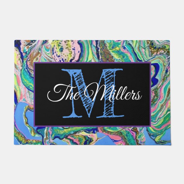 Personalised doormat colourful (Front)