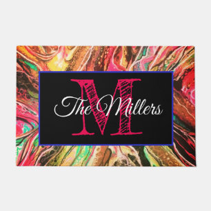 Personalised doormat colourful