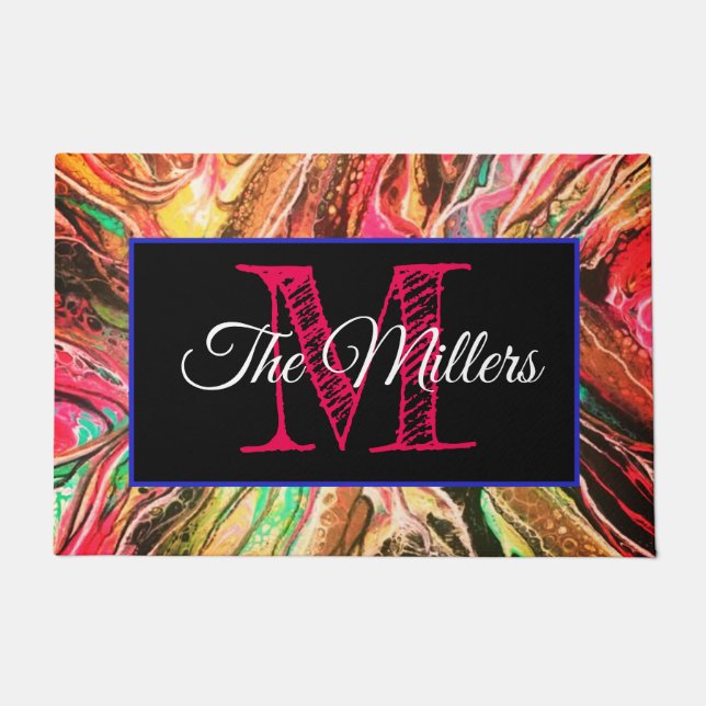 Personalised doormat colourful (Front)