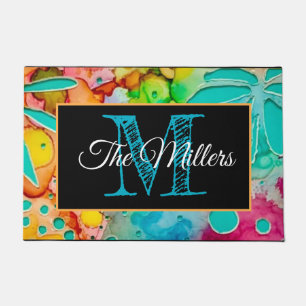 Personalised doormat colourful