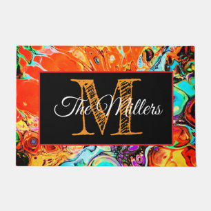 Personalised doormat colourful