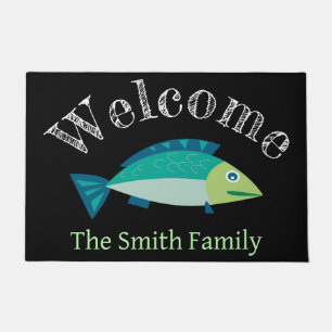 Personalised doormat fish