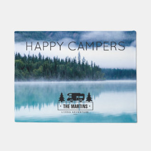 Personalised Doormat Nature Happy Campers Lake