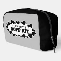 Personalised dopp kit toiletry travel bag for men