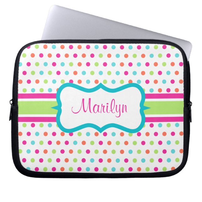 Personalised Dot Laptop Case (Front)