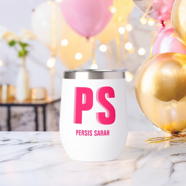 Personalised Double Shadow Monogram Initial Name (Bachelor Party)